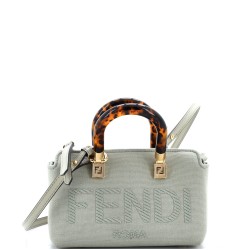 Logo By The Way Top Handle Bag Embroidered Canvas Mini