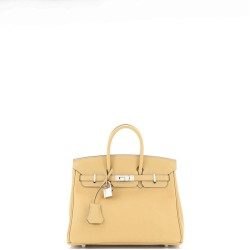 Birkin Handbag Light Swift with Palladium Hardware 25