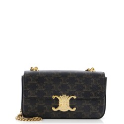 Triomphe Chain Shoulder Bag Triomphe Coated Canvas Small