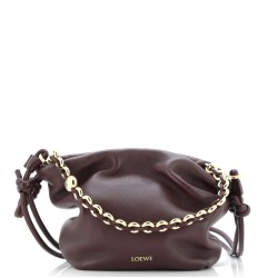 Flamenco Knot Chain Purse Bag Leather Mini