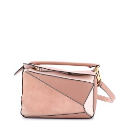 Puzzle Bag Leather and Suede Small