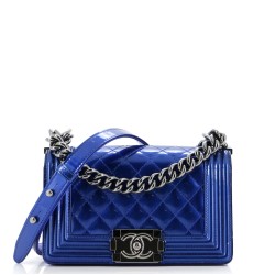 Boy Flap Bag Quilted Patent Small
