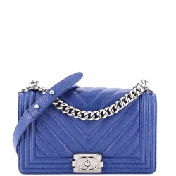 Boy Flap Bag Chevron Caviar Old Medium
