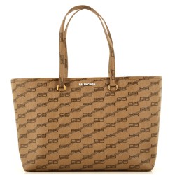 Signature East-West Shopper Tote BB Monogram Coated Canvas Medium