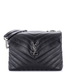 Loulou Shoulder Bag Matelasse Chevron Leather Medium
