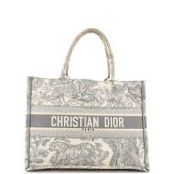 Book Tote Embroidered Canvas Medium
