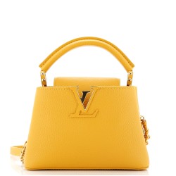 Braided Chain Capucines Bag Taurillon Leather Mini