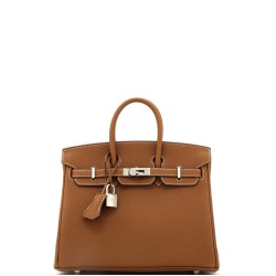 Birkin Handbag Gold Togo with Palladium Hardware 25