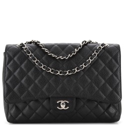 Vintage Classic Single Flap Bag Quilted Caviar Maxi