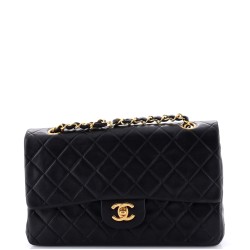 Vintage Classic Double Flap Bag Quilted Lambskin Medium