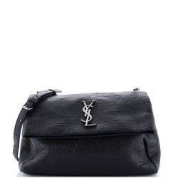 West Hollywood Shoulder Bag Crocodile Embossed Leather Medium