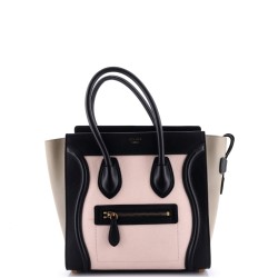 Tricolor Luggage Bag Leather Micro