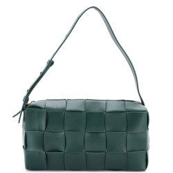 Brick Cassette Shoulder Bag Maxi Intrecciato Leather