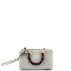 Logo By The Way Top Handle Bag Embroidered Canvas Mini