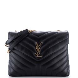 Loulou Shoulder Bag Matelasse Chevron Leather Medium