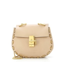 Drew Crossbody Bag Chain Embellished Leather Small