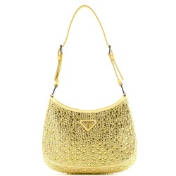Cleo Shoulder Bag Crystal Embellished Satin Small
