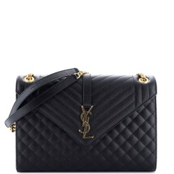 Classic Monogram Envelope Satchel Mixed Matelasse Leather Large