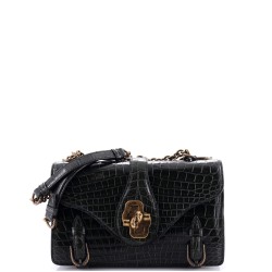 City Knot Flap Bag Crocodile