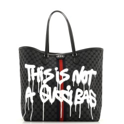 x Gucci The Hacker Project Tote Graffiti BB Canvas Large