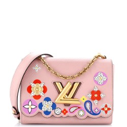 Twist Handbag Limited Edition Flower Embellished Epi Leather MM