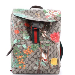 Buckle Backpack Tian Print GG Coated Canvas Medium