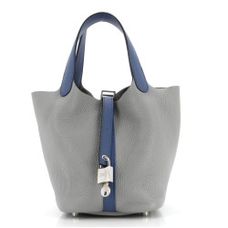 Bicolor Picotin Lock Bag Clemence with Swift PM