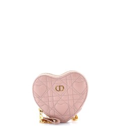 DiorAmour Caro Heart Pouch with Chain Cannage Quilt Calfskin