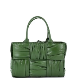 Arco Tote Maxi Intrecciato Plisse Leather Small