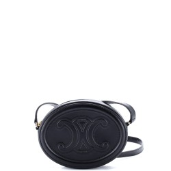 Triomphe Oval Crossbody Bag Leather Mini