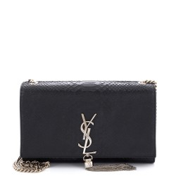 Classic Monogram Tassel Crossbody Bag Python Embossed Leather Medium