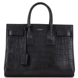 Sac de Jour Bag Crocodile Embossed Leather Small