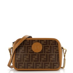 FF Logo Stamp Camera Bag Zucca Coated Canvas Small