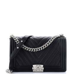 Boy Flap Bag Chevron Calfskin New Medium