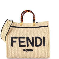 Sunshine Shopper Tote Woven Raffia Medium