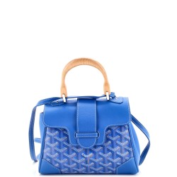 Saigon Top Handle Bag Coated Canvas with Leather Mini