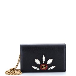 GG Marmont Chain Wallet Embellished Leather Mini
