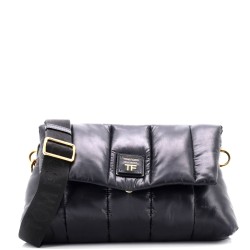 Puffy Crossbody Bag Quilted Nylon Medium