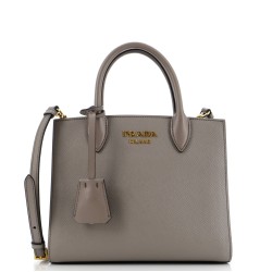 Bibliotheque Tote Saffiano with City Calf Small