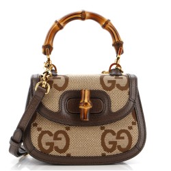 Bamboo 1947 Top Handle Bag Jumbo GG Canvas Mini