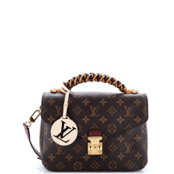 Braided Handle Pochette Metis Monogram Canvas with Leather