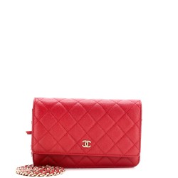 Wallet on Chain Quilted Caviar