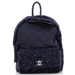 Astronaut Essentials Backpack Quilted Nylon with Tweed Medium