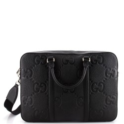 Convertible Briefcase Jumbo GG Embossed Leather