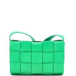 Cassette Crossbody Bag Maxi Intrecciato Leather Small