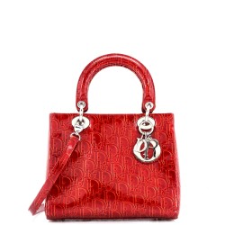 Vintage Lady Dior Bag Ultimate Embossed Patent Medium