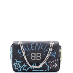 BB Graffiti Chain Wallet Leather Small