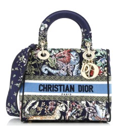 Lady D-Lite Bag Embroidered Canvas Medium