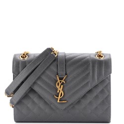 Classic Monogram Envelope Satchel Mixed Matelasse Leather Medium