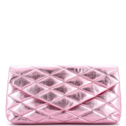 Sade Puffer Envelope Clutch Quilted Leather Large